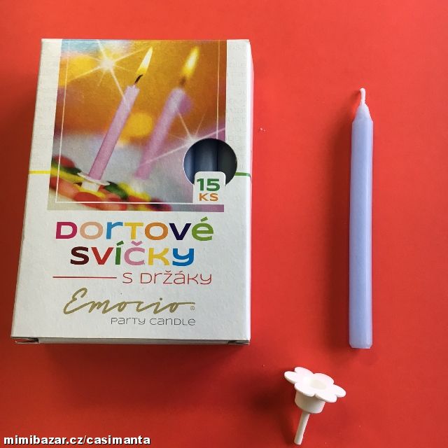 sada dortových svíček 15 kusů + zápichy