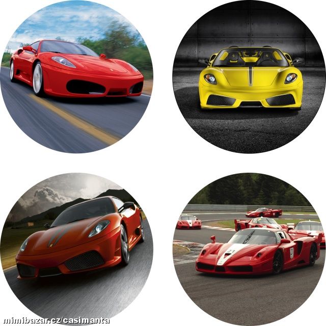 Sportovní auta - Ferrari - jedlý papír - 200 mm