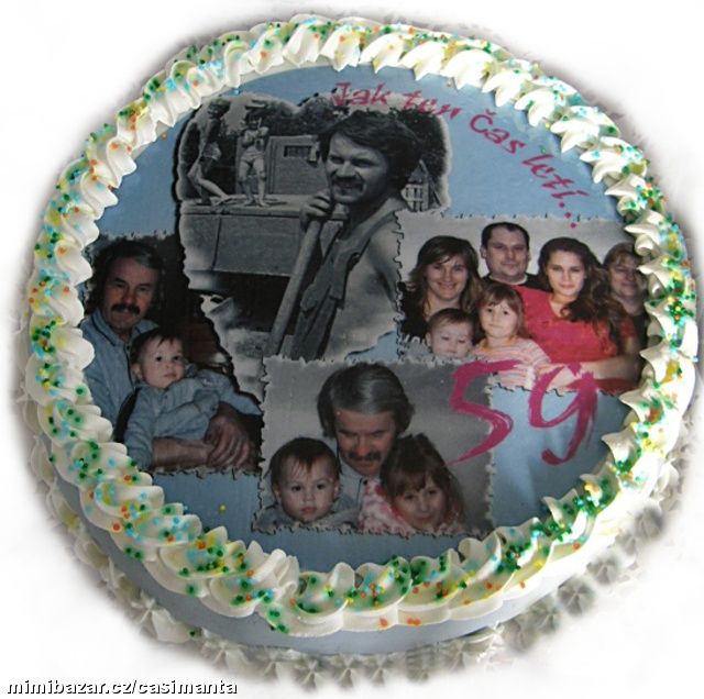 Jedlý papír na dorty - rodinná oslava, kruh 205 mm