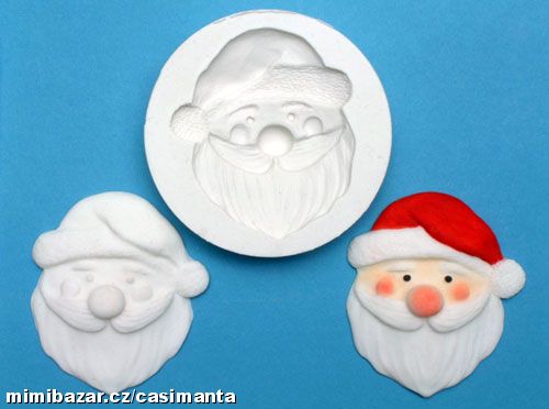 Silikoná formička - hlava - santa