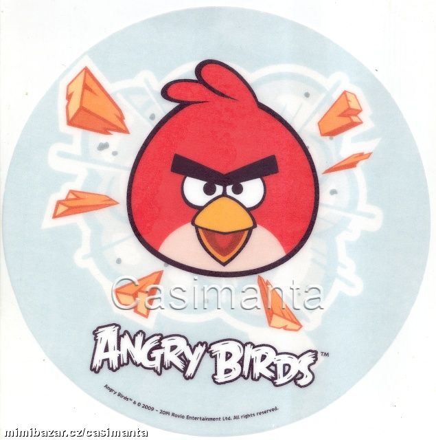 Dortová oplatka Angry Birds č. 1